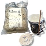 1000 Quai Xách Ly Vải Canvas Green Craft, Tái Sử Dụng, Gập Gọn, Có Khe Đựng Ống Hút