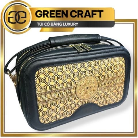 Túi Cỏ Bàng Đeo Tay LUXURY 17 , Hàng Thủ Công Miền Tây , Phối Da Cao Cấp, Mẫu Mới GREEN CRAFT