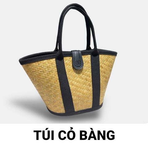 Túi Xách Cói Đi Biển Thời Trang, Cỏ Bàng Tự Nhiên, Form Cứng, Rộng Rãi, GREEN CRAFT TOTE 10