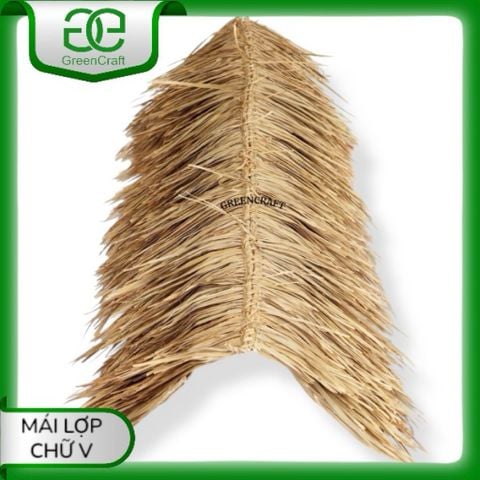 Thi Công Quầy Bar, Tiki, Sân Vườn Dùng Ngay Tấm Mái Cỏ Bàng Thủ Công Green Craft
