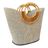 Túi Cói Thủ Công Cao Cấp , Chất Liệu Cỏ Bàng Tự Nhiên, Thiết Kế Sang Trọng, Mã 0053 Green Craft