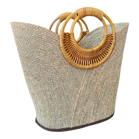 Túi Cói Thủ Công Cao Cấp , Chất Liệu Cỏ Bàng Tự Nhiên, Thiết Kế Sang Trọng, Mã 0053 Green Craft