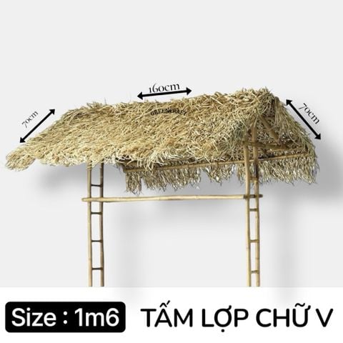 Thi Công Quầy Bar, Tiki, Sân Vườn Dùng Ngay Tấm Mái Cỏ Bàng Thủ Công Green Craft