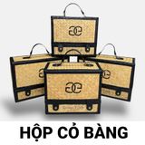 Hộp đựng túi xách thủ công , Cỏ bàng phối da khắc logo, Thương hiệu Green Craft