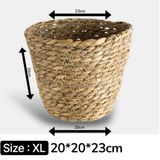Chậu cói tự nhiên đựng cây cảnh, đồ dùng decor nhà cửa, GREEN CRAFT nhiều size