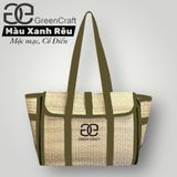 Túi Cói Chiếu Gập Green Craft, Túi Xách Thủ Công, Đi Biển, Đi Chợ, Đi Làm