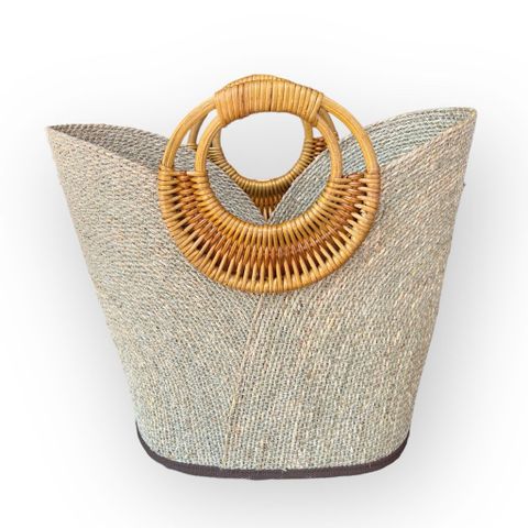 Túi Cói Thủ Công Cao Cấp , Chất Liệu Cỏ Bàng Tự Nhiên, Thiết Kế Sang Trọng, Mã 0053 Green Craft