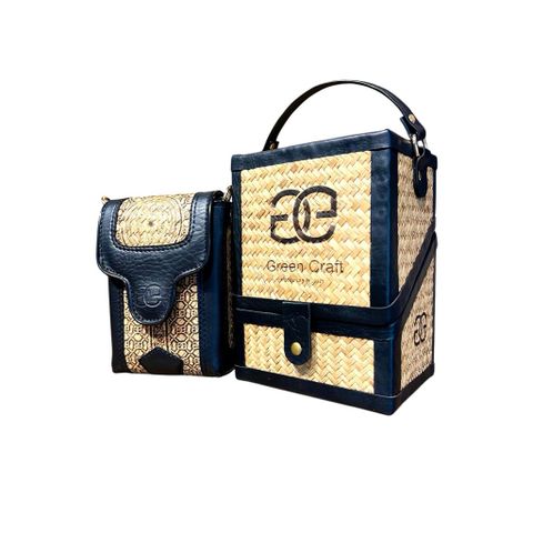 Túi Đeo Chéo Cỏ Bàng Handmade LXR 05, Kiểu Dáng Thời Trang, Hàng Thủ Công GREEN CRAFT