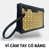 Ví cỏ bàng phối da cao cấp , Thiết kế mới 2025,  Phụ kiện xanh bền vững, nhỏ gọn tiện lợi