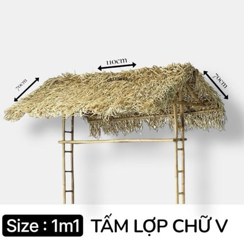 Thi Công Quầy Bar, Tiki, Sân Vườn Dùng Ngay Tấm Mái Cỏ Bàng Thủ Công Green Craft