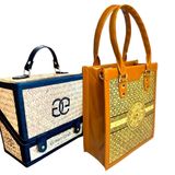 Túi xách cỏ bàng phối da cao cấp LUXURY 22, Green Craft thủ công Việt