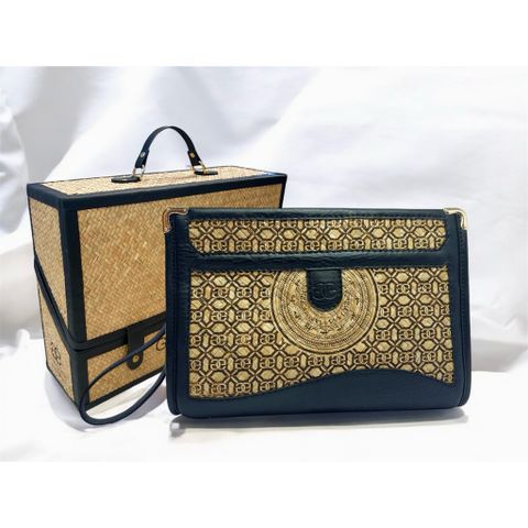 Ví cầm tay nam cỏ bàng cao cấp LUXURY 01, Handmade Green Craft, Thiết kế sang trọng