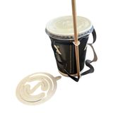 100 Quai Xách Ly Vải Canvas Green Craft, Tái Sử Dụng, Gập Gọn, Có Khe Đựng Ống Hút