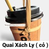 Quai xách ly lá cây thủ công 1000 cái, Dùng cho cafe, trà sữa, take away, GREEN CRAFT