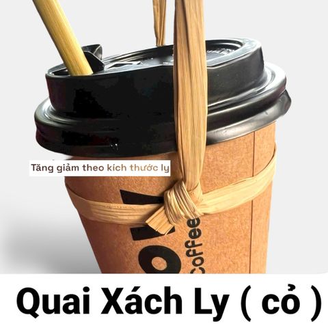 Quai xách ly lá cây thủ công 1000 cái, Dùng cho cafe, trà sữa, take away, GREEN CRAFT