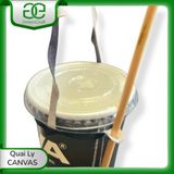 100 Quai Xách Ly Vải Canvas Green Craft, Tái Sử Dụng, Gập Gọn, Có Khe Đựng Ống Hút