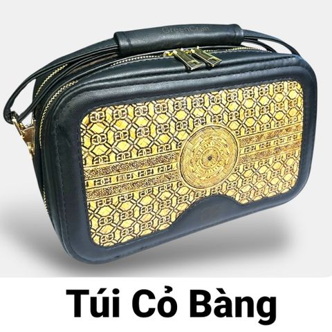 Túi Cỏ Bàng Đeo Tay LUXURY 17 , Hàng Thủ Công Miền Tây , Phối Da Cao Cấp, Mẫu Mới GREEN CRAFT