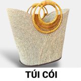 Túi Cói Thủ Công Cao Cấp , Chất Liệu Cỏ Bàng Tự Nhiên, Thiết Kế Sang Trọng, Mã 0053 Green Craft