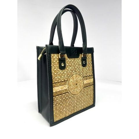 Túi xách cỏ bàng phối da cao cấp LUXURY 22, Green Craft thủ công Việt