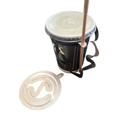 1000 Quai Xách Ly Vải Canvas Green Craft, Tái Sử Dụng, Gập Gọn, Có Khe Đựng Ống Hút