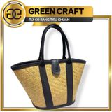Túi Xách Cói Đi Biển Thời Trang, Cỏ Bàng Tự Nhiên, Form Cứng, Rộng Rãi, GREEN CRAFT TOTE 10