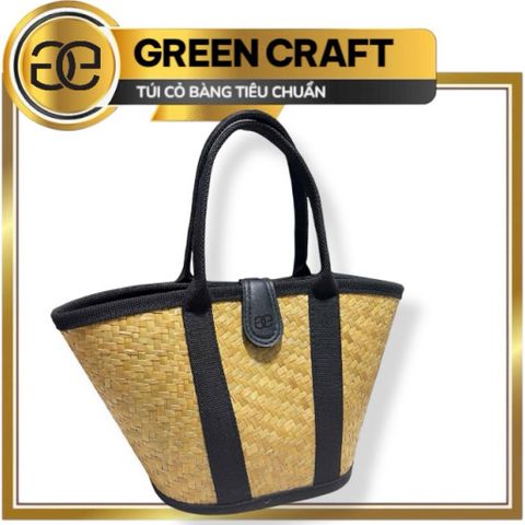Túi Xách Cói Đi Biển Thời Trang, Cỏ Bàng Tự Nhiên, Form Cứng, Rộng Rãi, GREEN CRAFT TOTE 10