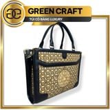 Túi cỏ bàng LXR 04 , GREEN CRAFT , khắc laser không phai, thiết kế đựng đồ đi làm, đi tiệc