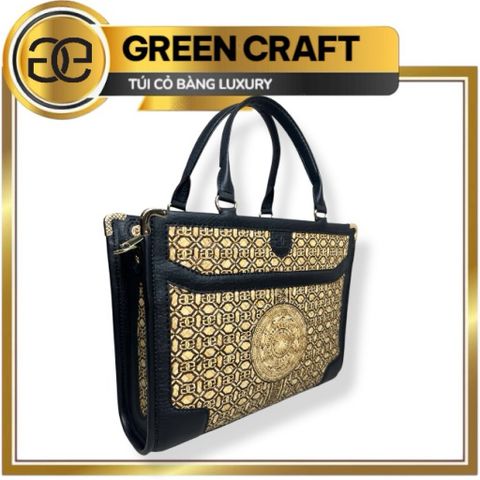 Túi cỏ bàng LXR 04 , GREEN CRAFT , khắc laser không phai, thiết kế đựng đồ đi làm, đi tiệc