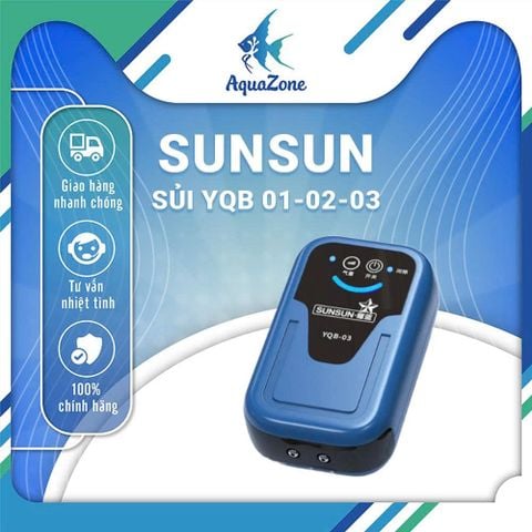 Máy Sủi SunSun YQB-01/YQB-02/YQB-03 - Sủi Tích Điện 2 Vòi Siêu Êm (Chưa Kèm Dây Sủi & Đá Sủi)