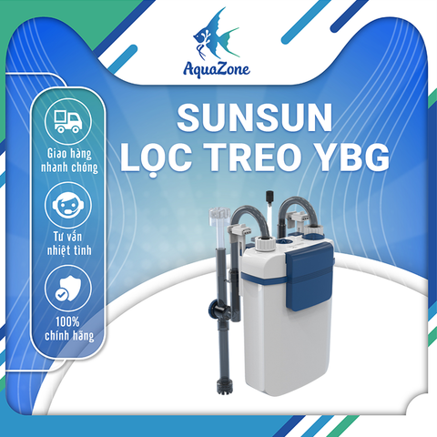 Máy Lọc Treo SUNSUN YBG400 - YBG500, Lọc Đa Tầng Siêu Êm, Hút Đáy Hiệu Quả, Dành Cho Hồ Cá Và Hồ Rùa