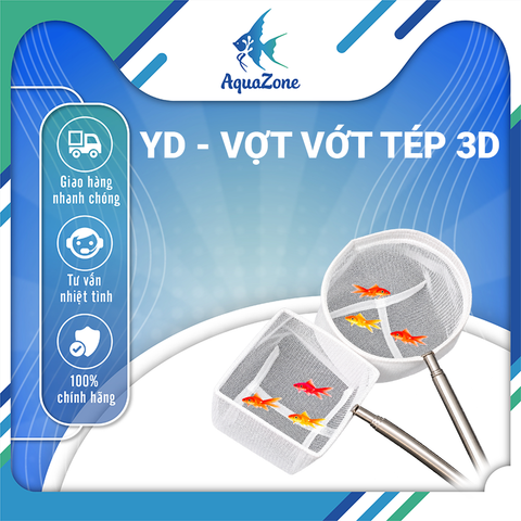 YD-Vợt vớt tép 3D Inox lưới chống sốc