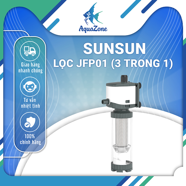 Máy Lọc SUNSUN JFP-01 Cho Hồ Cá Thủy Sinh – 3 Chế Độ Hút Cặn, Xả Thải, Tạo Oxy