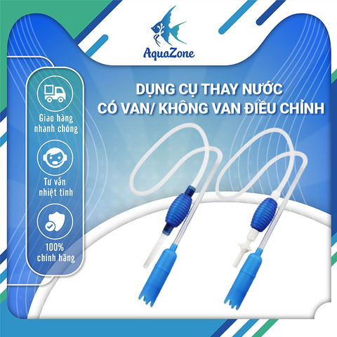 Dụng cụ thay nước hồ cá Aquazone có van điều chỉnh 2m1, dành cho bể cá vừa và lớn