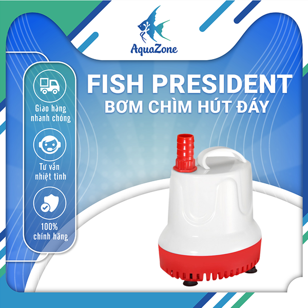 Máy Bơm Chìm Hút Đáy Fish President Y503–Y507 |  Y601–Y606 Bơm Hồ Cá Chạy Êm, Tiết Kiệm Điện, Hút Đáy Mạnh, Có Van Chỉnh Lưu Lượng