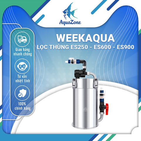 Lọc thùng Inox WEEKAQUA ES350~900 Ver 2.0 – Điều khiển qua App, biến tần, kèm bơm lọc ngoài cho hồ cá