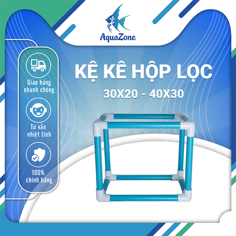 Kệ Kê Hộp Lọc PVC Ø25 Kết Hợp Cho Hồ Size Từ 40/50/60/80 - Chống Thấm Nước, Chịu Lực Tốt, Dễ Lắp Đặt
