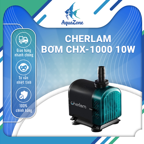 Bơm Hút Đáy Cherlam CHX-1000 10W - Điều Chính Lưu Lượng Nước 6 Cấp Độ, Trục Gốm Bền Bỉ Dùng Cho Hồ Nước Ngọt & Nước Mặn