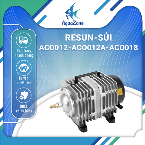 Máy Sủi Khí Điện Từ Công Suất Lớn RESUN – Lõi Đồng Nguyên Khối, Thân Nhôm Tản Nhiệt, Áp Lực Mạnh, Độ Bền Cao