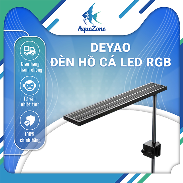 Đèn Led Hồ Cá Deyao RGB – Đèn Kẹp Xoay 360° Hợp Kim Nhôm, Điều Khiển Qua App Thông Minh, Tiện Lợi