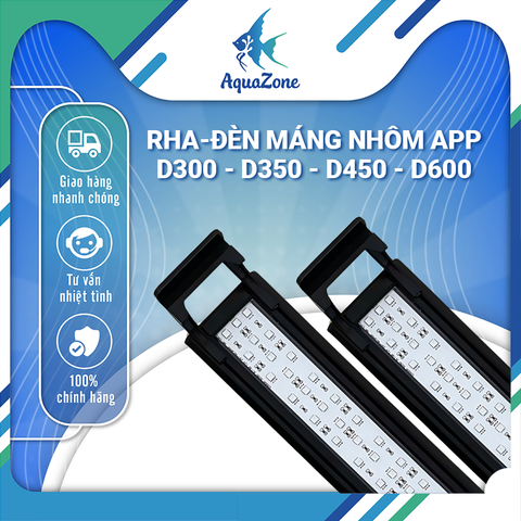 Đèn Led máng RHA chất lượng cao, đèn led lên màu cho bể cá cảnh/ bể thủy sinh hệ ánh sáng RGB, tùy chỉnh qua APP tiện lợi