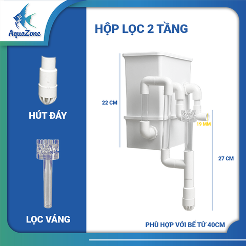 HỘP LỌC RIVERZONE 2 TẦNG/ 3 TẦNG CÓ KÈM BƠM, TÍCH HỢP LỌC VÁNG TIỆN LỢI