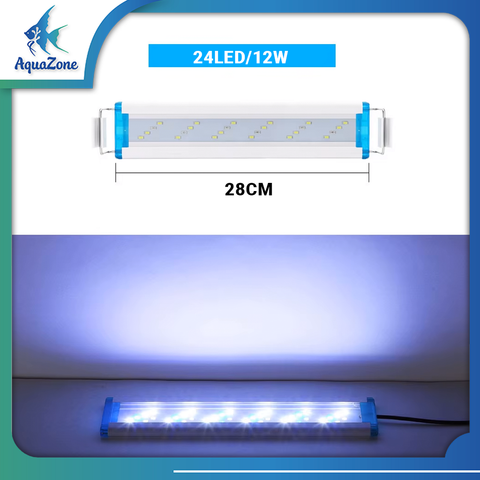 Đèn LED Máng Kẹp XT - Ánh Sáng Trắng/RGB, 4 Hàng Chip Sáng Mạnh, Chân Kéo Dài 10cm, Kẹp Bể Chắc Chắn