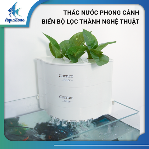 Bộ Lọc Thác Treo Góc Bể Cá 3 Tầng – Lọc Nước Siêu Êm, Dễ Vệ Sinh, Phù Hợp Hồ Cá Mini & Văn Phòng