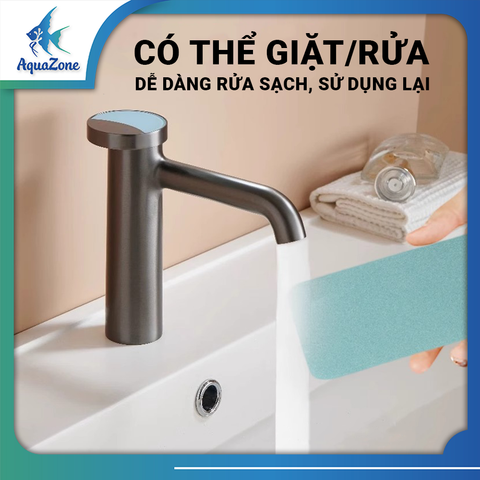 Miếng Chà Cặn Canxi Hồ Cá Đa Năng – Tẩy Rêu, Làm Sạch Kính Hai Mặt, Dễ Rửa Tái Sử Dụng