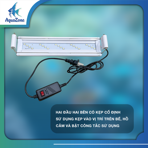 Đèn XML XuanMeiLong 4 hàng bóng siêu sáng cho cá rồng - Tiết kiệm điện, phù hợp nhiều loại bể cá cảnh từ 20-90cm
