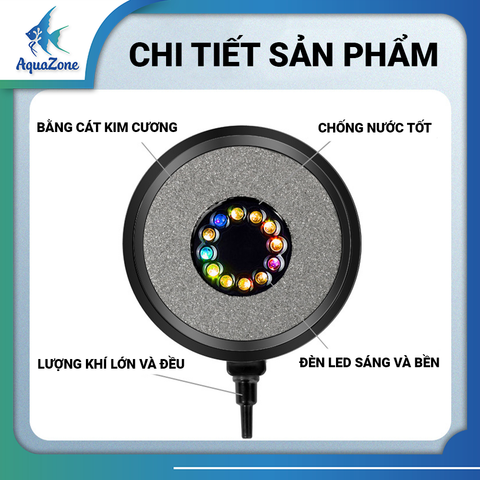 Đèn LED Aquarium Bubble Light GAKO QPL-50 – Đèn LED Dạng Đĩa Sủi Oxy Tạo  Ánh Sáng Đa Sắc Và Màn Bọt Khí Cho Hồ Cá