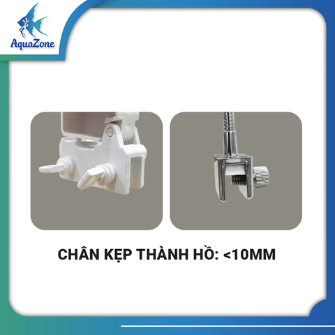 Đèn Rọi Bể Cá FortDi Chân Kẹp  3W, 7W, 9W - Thân treo đèn lò xo có thể xoay 360 độ
