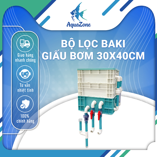 Hộp Lọc Baki Giấu Bơm AZone – Lọc Tràn Hồ Cá, Hút Mặt Váng, Dễ Lắp Đặt