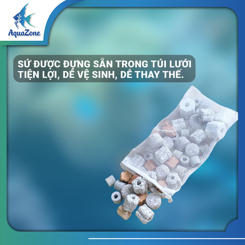 Sứ Lọc Mix Nhiều Loại Cho Bể Cá – Vật Liệu Lọc Nước, Nuôi Vi Sinh, Làm Trong Nước – Túi 200g / 500g / 1kg
