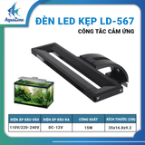 Đèn LED Kẹp Bể Cá XT-567 – Ánh Sáng Thủy Sinh, Điều Chỉnh 90°, Cảm Ứng Chạm